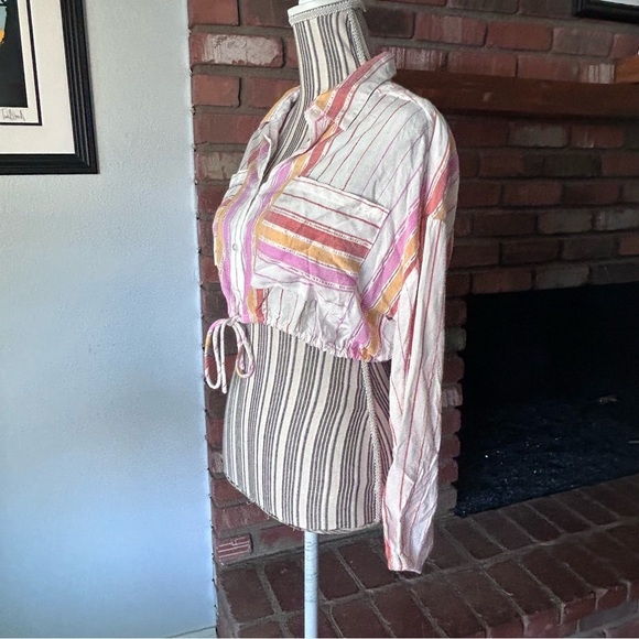 L*Space St. Lucia Cropped Top in Vaca Stripe Sz S/M - Picture 7 of 10